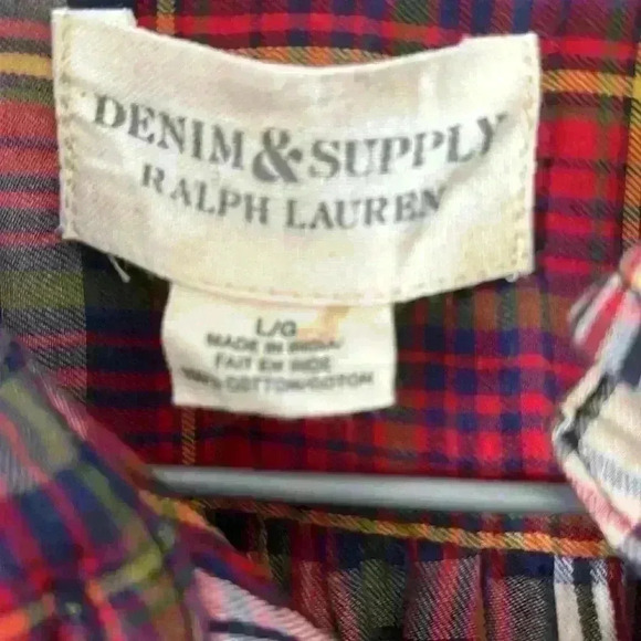 Denim & Supply Ralph Lauren plaid button front shirt with pockets - Picture 4 of 7
